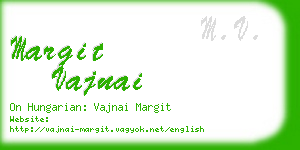 margit vajnai business card